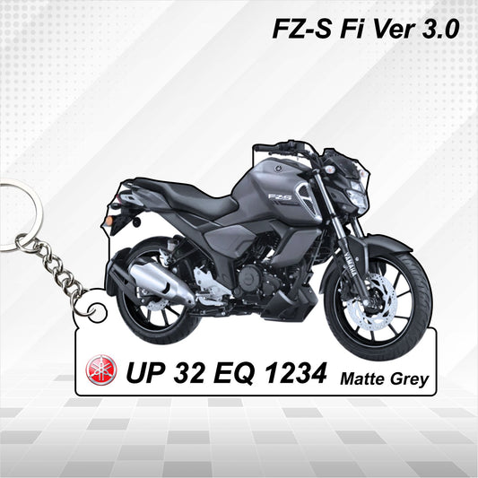 FZ-S Fi Ver 3.0 - Personalized Yamaha Keychain  - Wood, Acrylic, Metal Printed