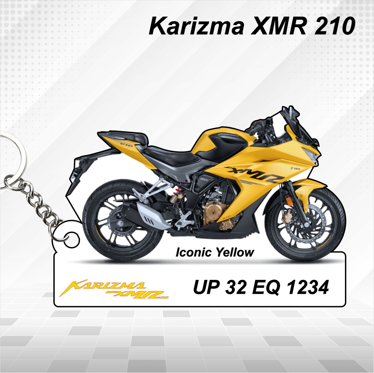 Karizma XMR 210 CC - Personalized Hero Keychain - Wood, Acrylic, Metal Printed