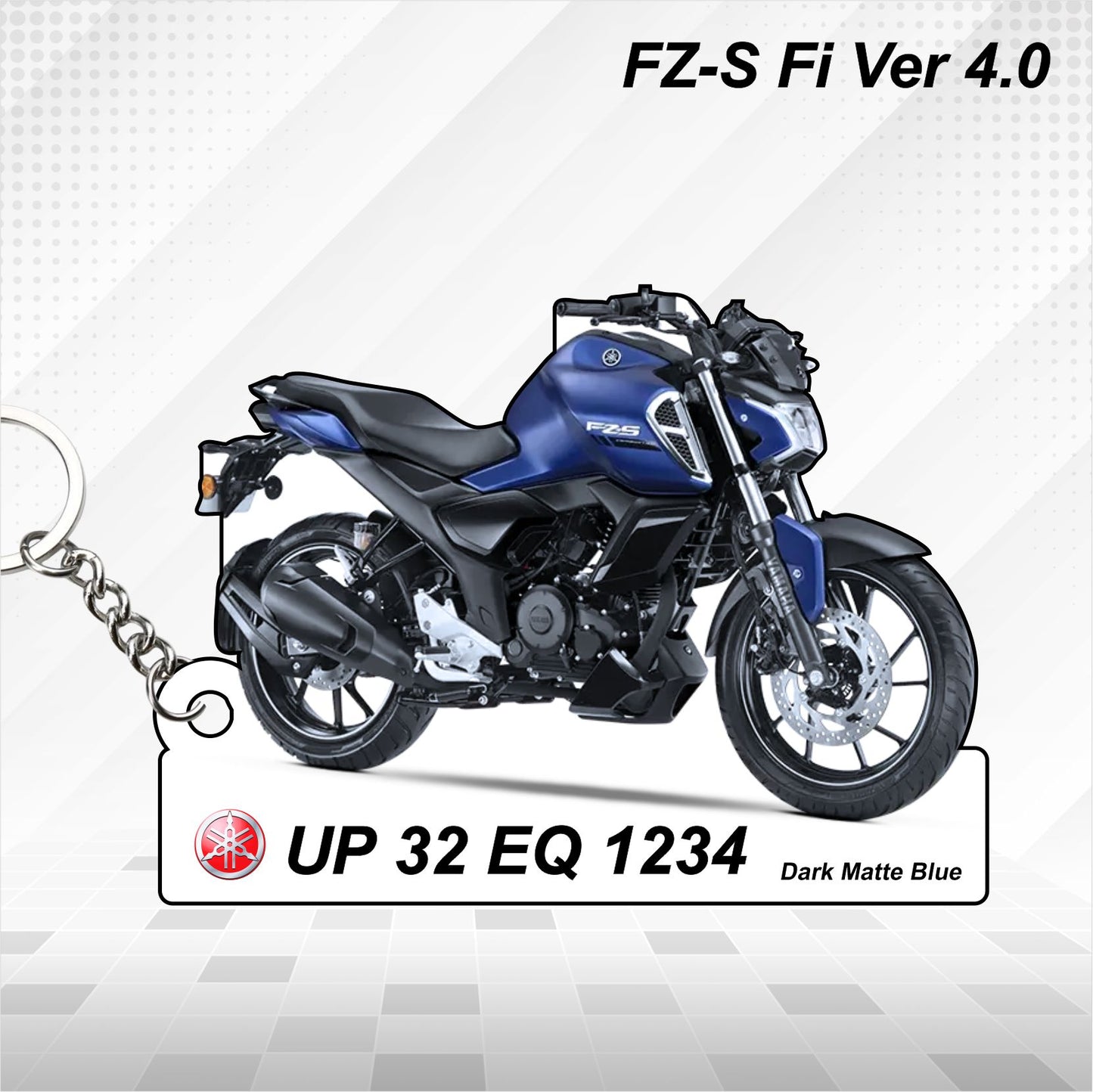 FZ-S Fi Ver 4.0 - Personalized Yamaha Keychain  - Wood, Acrylic, Metal Printed