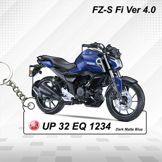 FZ-S Fi Ver 4.0 - Personalized Yamaha Keychain  - Wood, Acrylic, Metal Printed