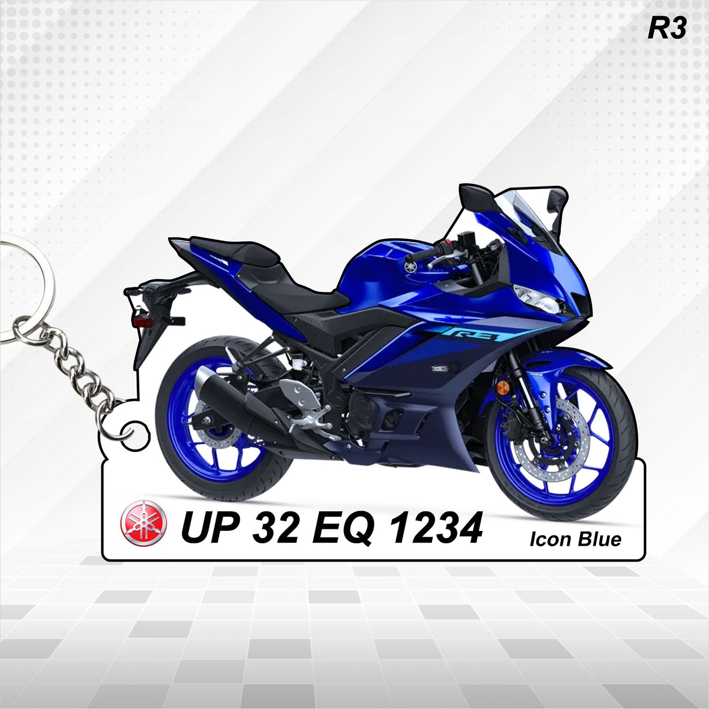 R3 - Personalized Yamaha Keychain - Wood, Acrylic, Metal Printed