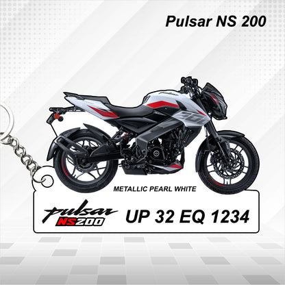Pulsar NS200 - Personalized Bajaj Keychain - Wood, Acrylic, Metal Printed