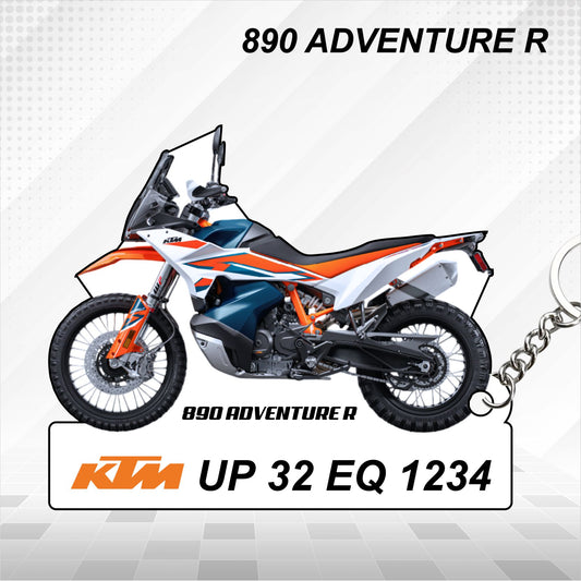 KTM 890 ADVENTURE R - Personalized KTM Keychain - Wood, Acrylic, Metal Printed