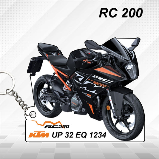 KTM RC 200 - Personalized KTM Keychain - Wood, Acrylic, Metal Printed