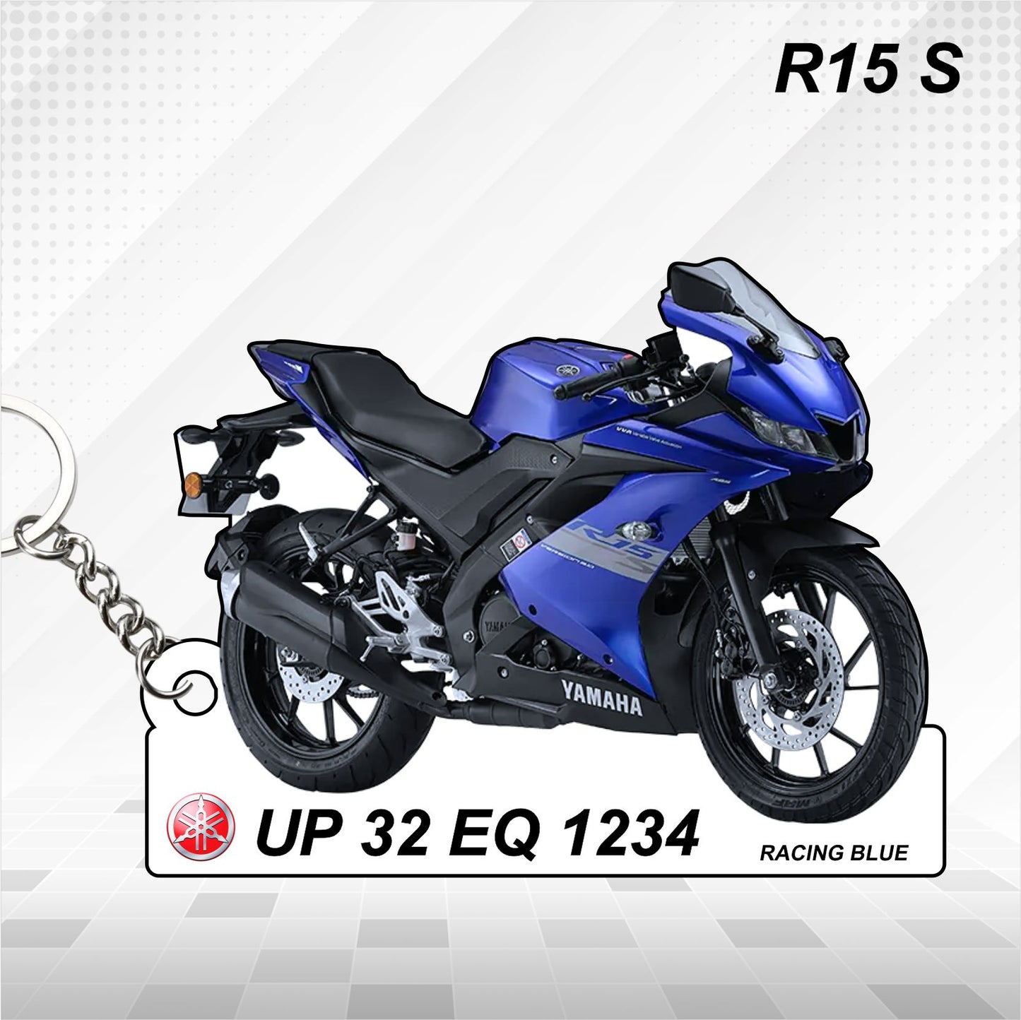 R15S - Personalized Yamaha Keychain - Wood, Acrylic, Metal Printed