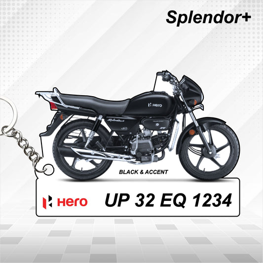 Hero Splendor+ - Personalized Hero Keychain - Wood, Acrylic, Metal Printed