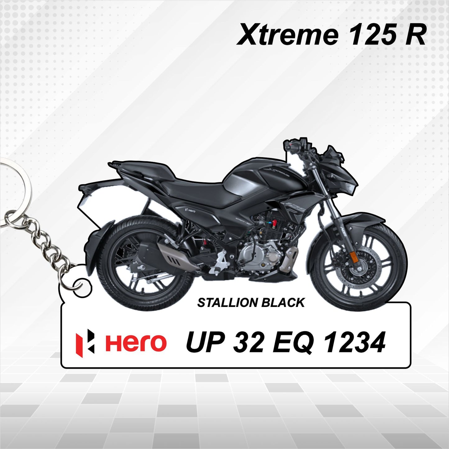 Xtreme 125R - Personalized Hero Keychain - Wood, Acrylic, Metal Printed