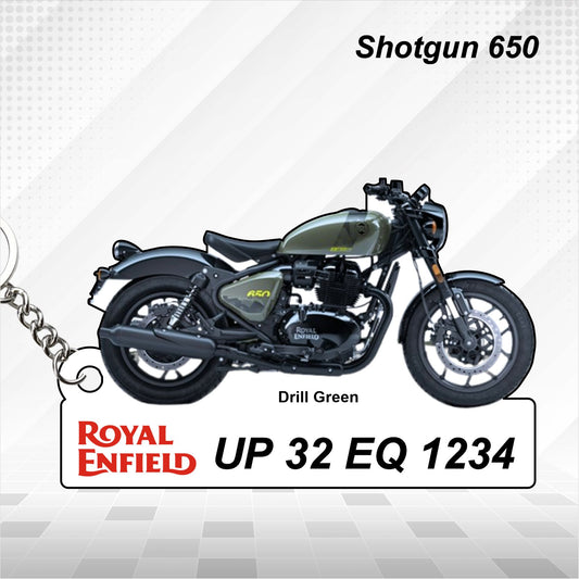 Shotgun 650 - Personalized Royal Enfield Keychain - Wood, Acrylic, Metal Printed