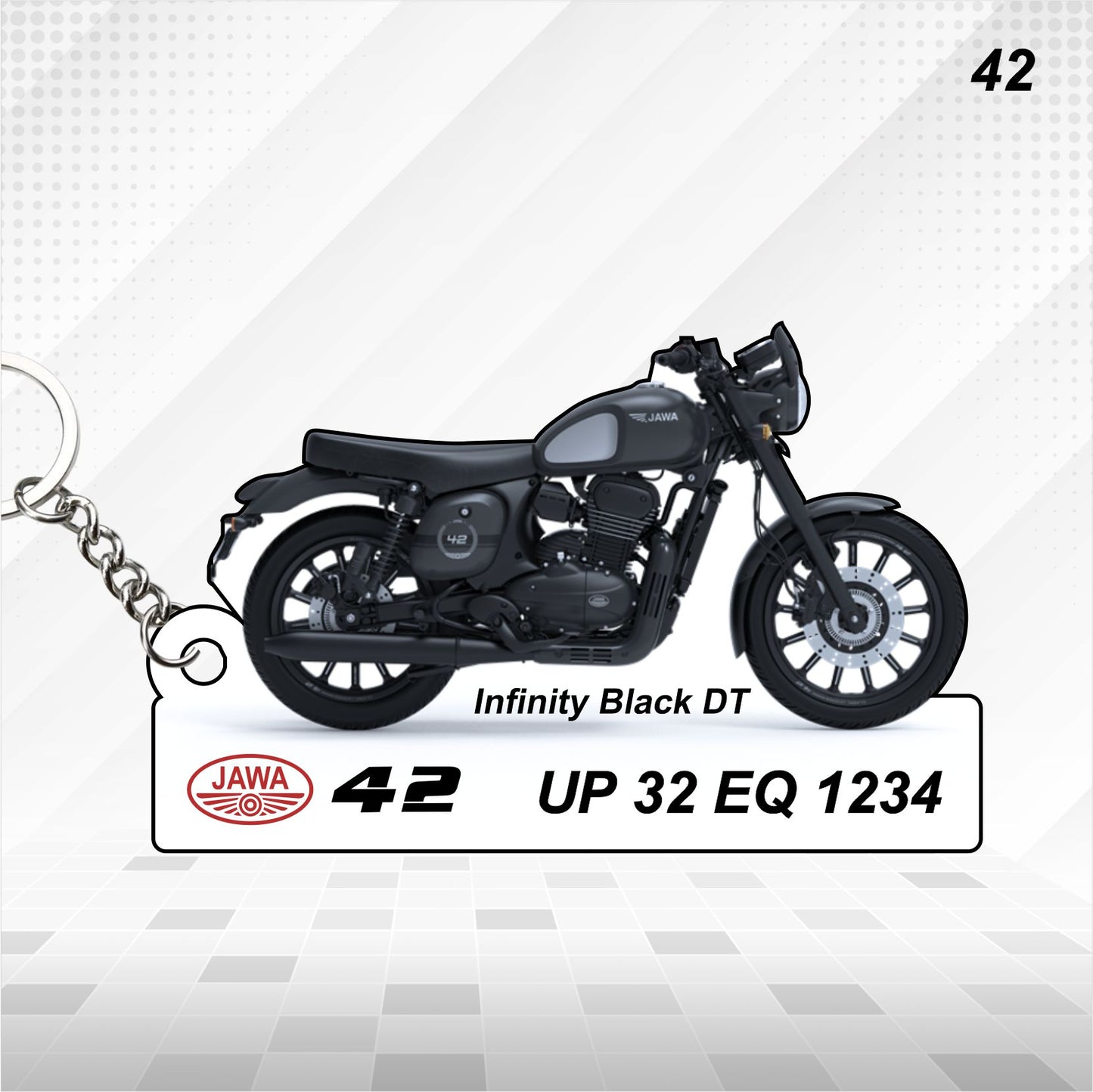 Jawa 42 - Personalized Jawa Keychain - Wood, Acrylic, Metal Printed