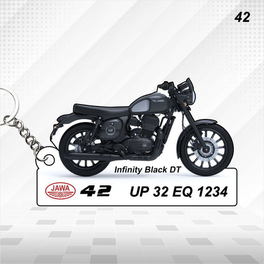 Jawa 42 - Personalized Jawa Keychain - Wood, Acrylic, Metal Printed