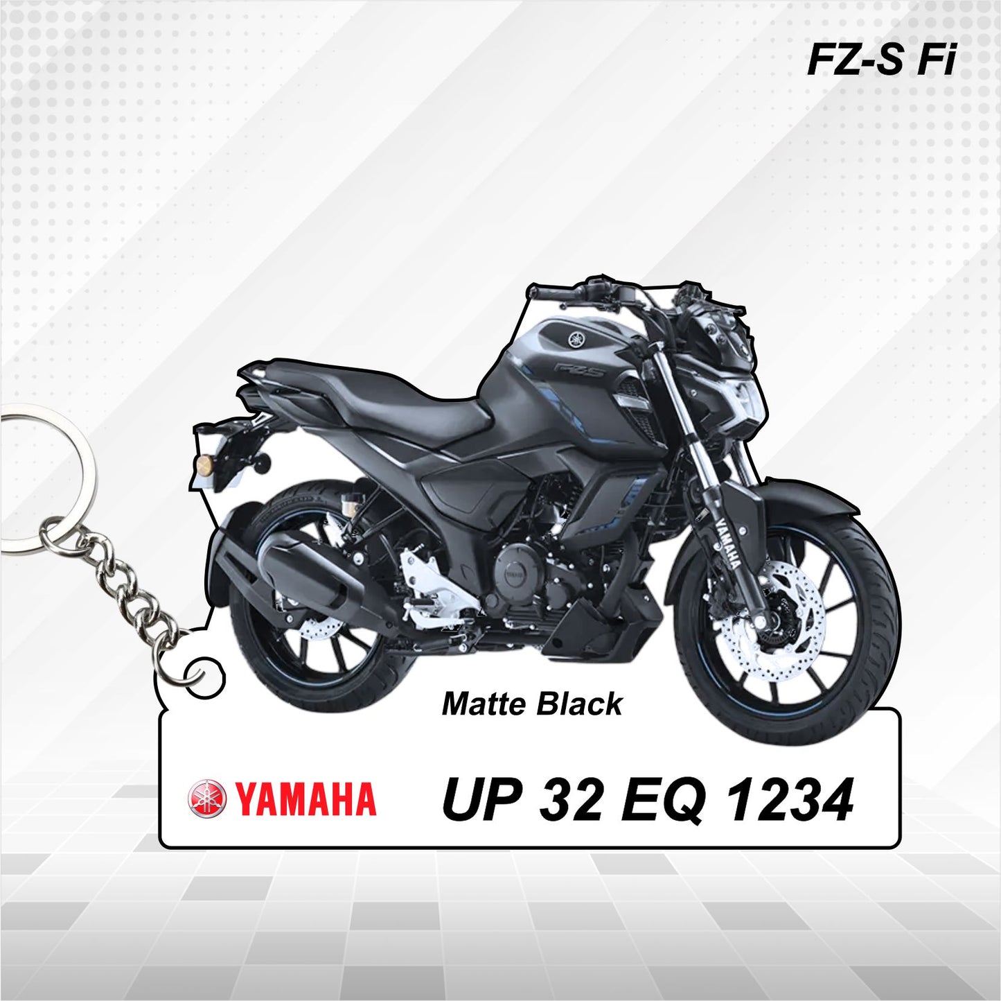 FZ-S Fi - Personalized Yamaha Keychain  - Wood, Acrylic, Metal Printed