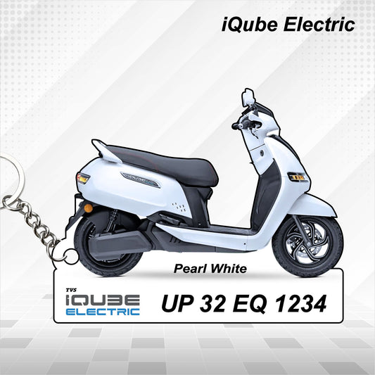 TVS iQube Electric - Personalized TVS Keychain - Wood, Acrylic, Metal Printed