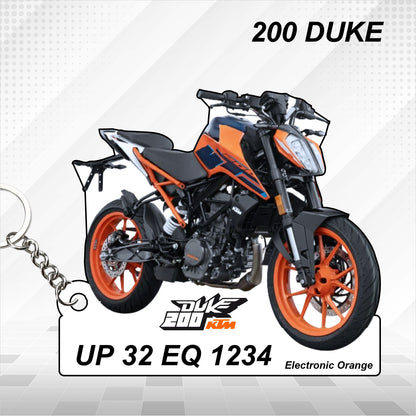 200 Duke - Personalized KTM Keychain - Wood, Acrylic, Metal Printed