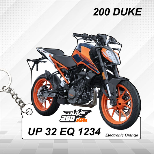 KTM 200 DUKE - Personalized KTM Keychain - Wood, Acrylic, Metal Printed