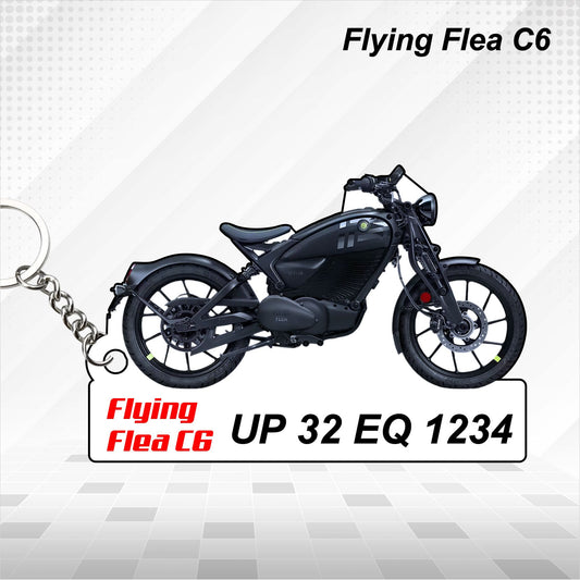 Flying Flea C6 - Personalized Royal Enfield Printed Keychain