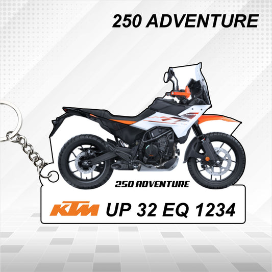 KTM 250 ADVENTURE - Personalized KTM Keychain - Wood, Acrylic, Metal Printed
