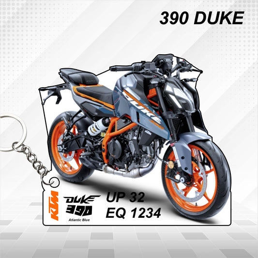 KTM 390 DUKE - Personalized KTM Keychain - Wood, Acrylic, Metal Printed