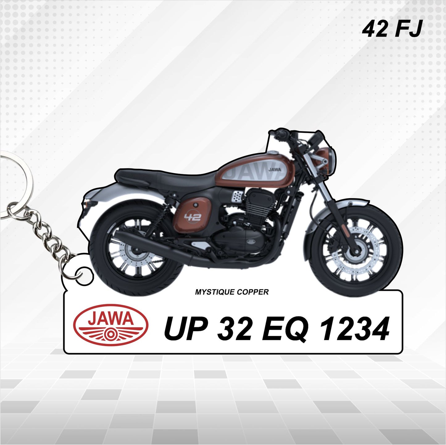 Jawa 42 FJ - Personalized Jawa Keychain - Wood, Acrylic, Metal Printed