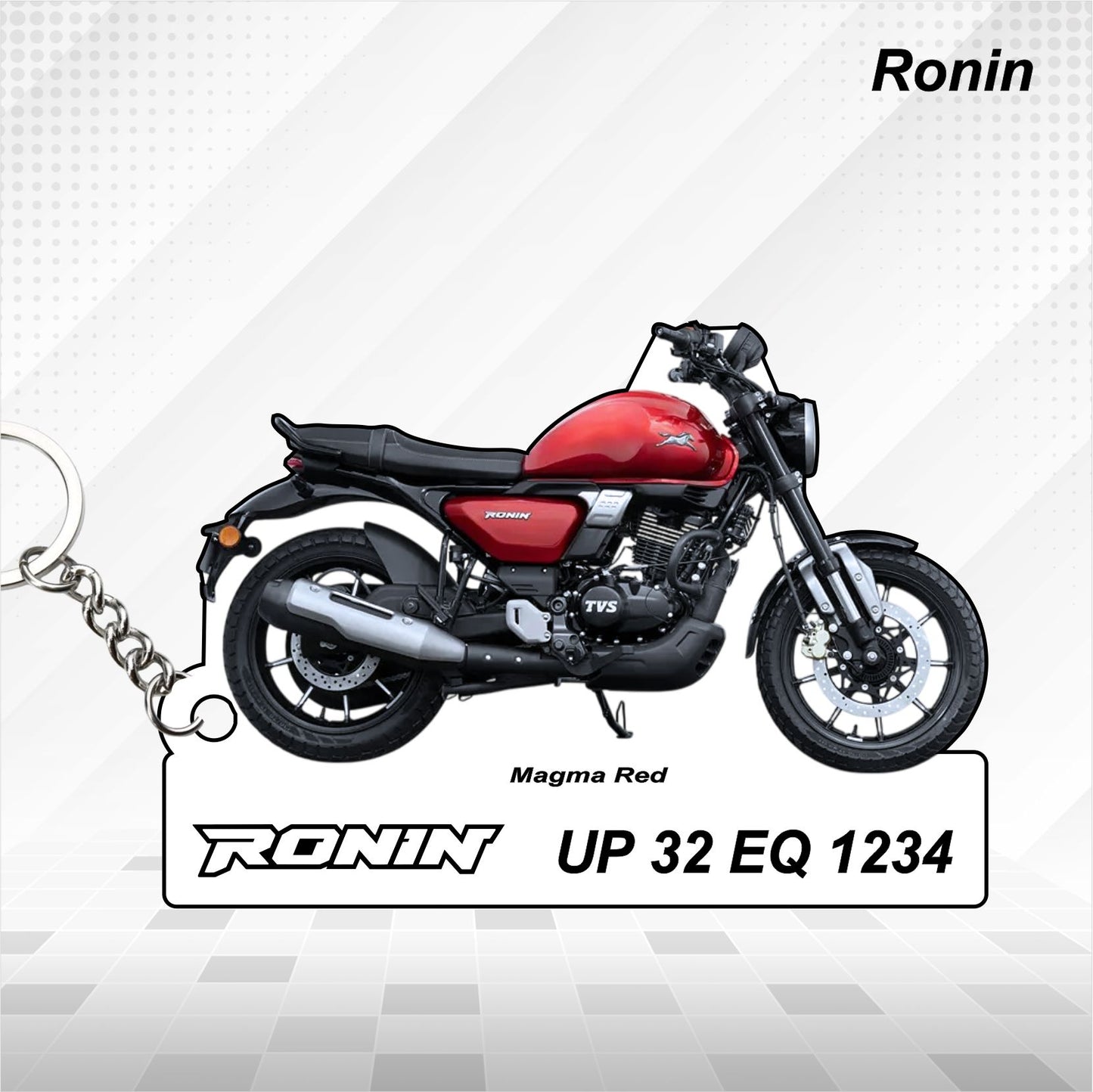 TVS Ronin - Personalized TVS Keychain - Wood, Acrylic, Metal Printed