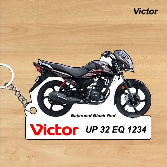 Victor - Personalized TVS Keychain - Wood, Acrylic, Metal Printed