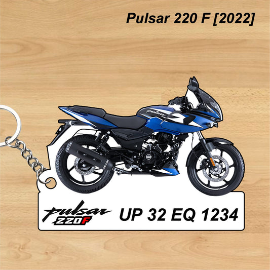 Pulsar 220 F [2022] - Personalized Bajaj Keychain - Wood, Acrylic, Metal Printed