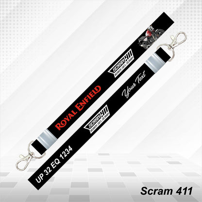 Scram 411 -  Personalized Royal Enfield Printed Lanyard Keychain