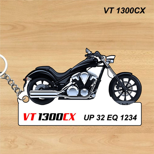 VT 1300CX - Personalized Honda Keychain - Wood, Acrylic, Metal Printed