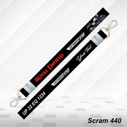 Scram 440 - Personalized Royal Enfield Printed Lanyard Keychain