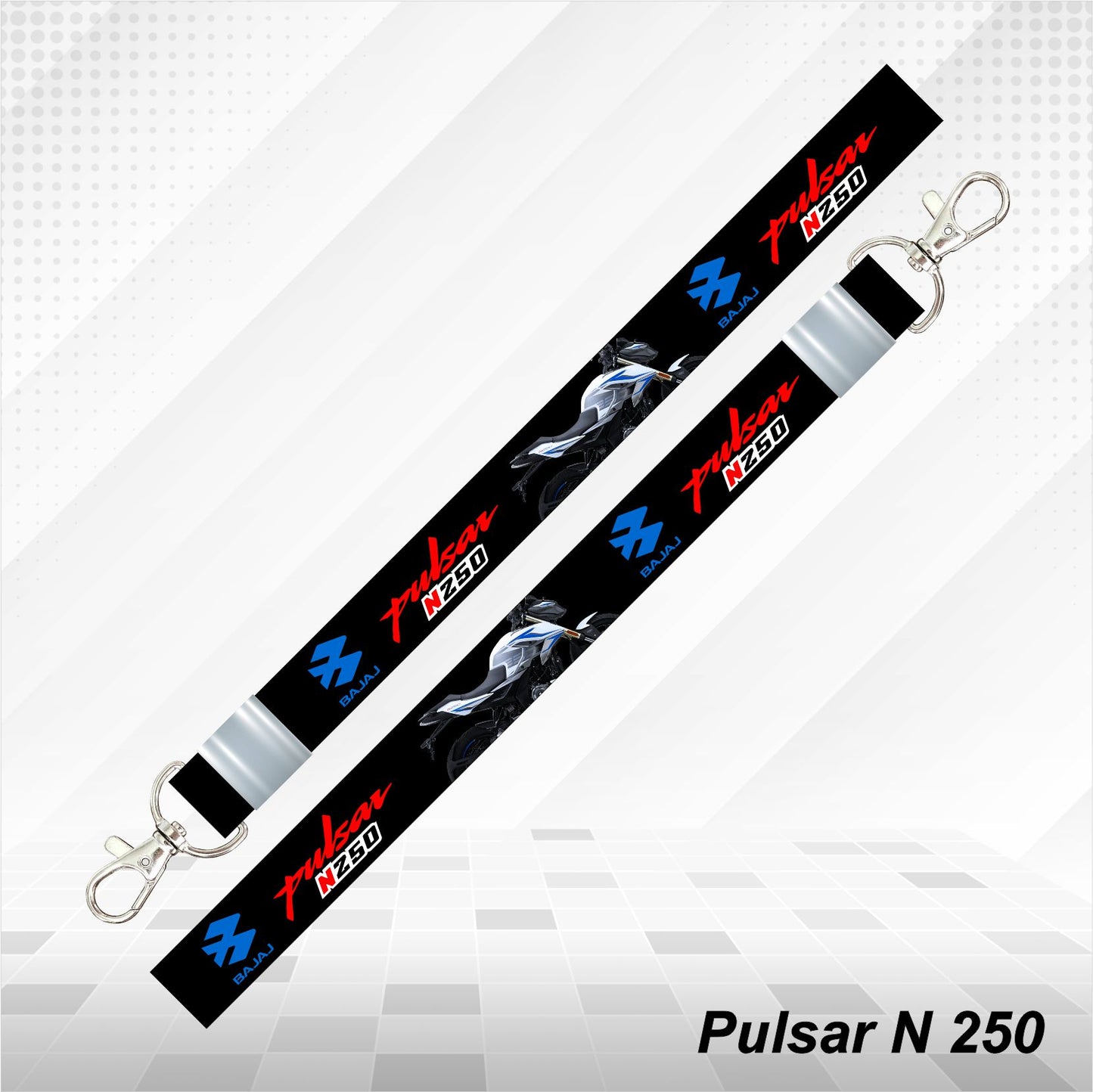 Pulsar N 250 - Personalized Printed Lanyard keychain Holder Multicolored (20mm)