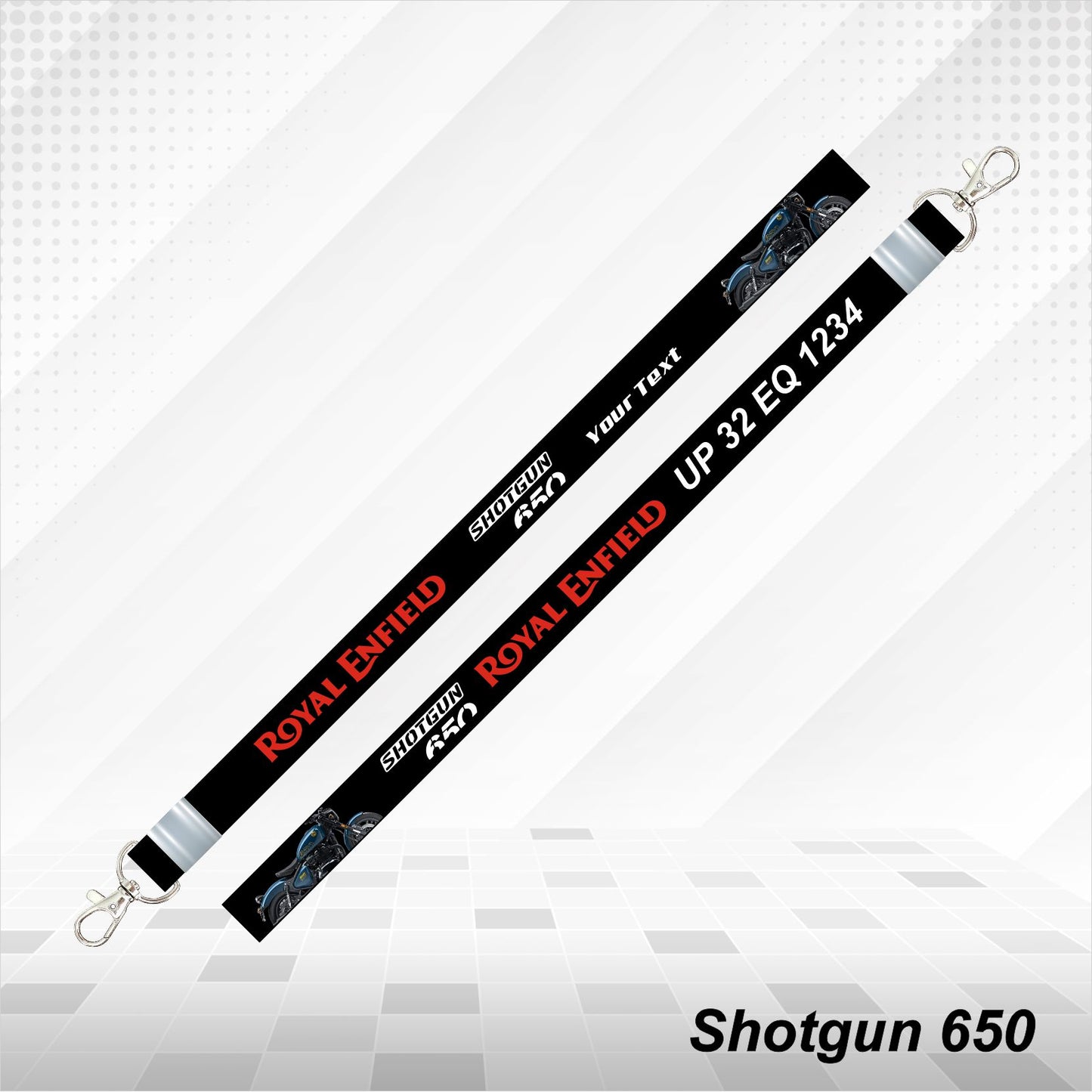 Shotgun 650 -  Personalized Printed Lanyard keychain Holder Multicolored (20mm)