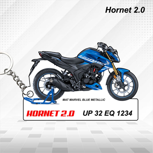 Hornet 2.0 - Personalized Honda Keychain - Wood, Acrylic, Metal Printed