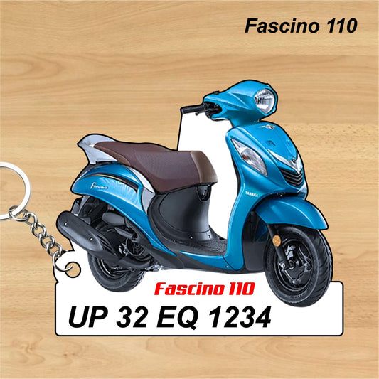 Fascino 110 - Personalized Yamaha Keychain - Wood, Acrylic, Metal Printed