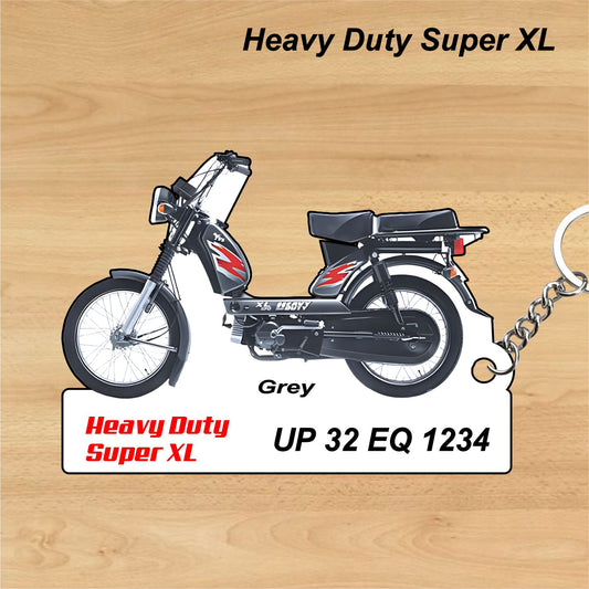 Heavy Duty Super XL - Personalized TVS Keychain - Wood, Acrylic, Metal Printed