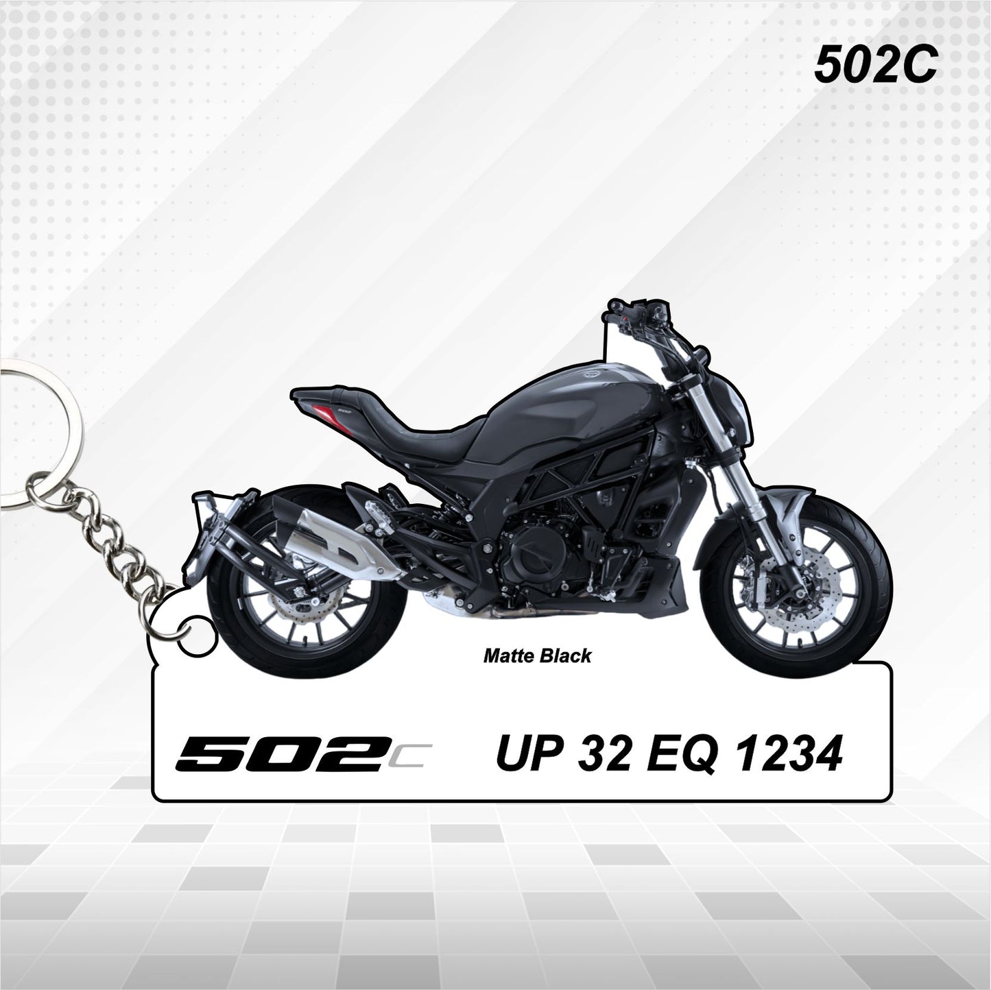 502C - Personalized Benelli Keychain - Wood, Acrylic, Metal Printed