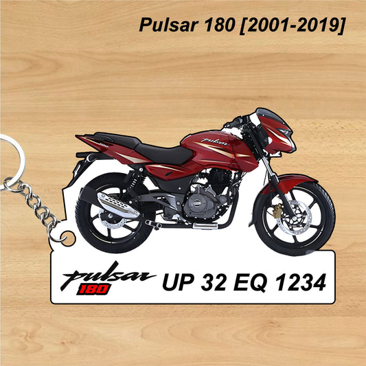 Pulsar 180 [2001-2019] - Personalized Bajaj Keychain - Wood, Acrylic, Metal Printed