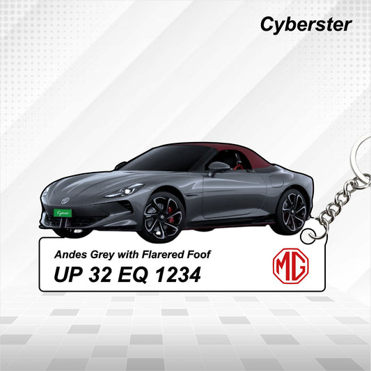 Cyberster - Personalized MG Car Keychain - Wood, Acrylic, Metal Printed