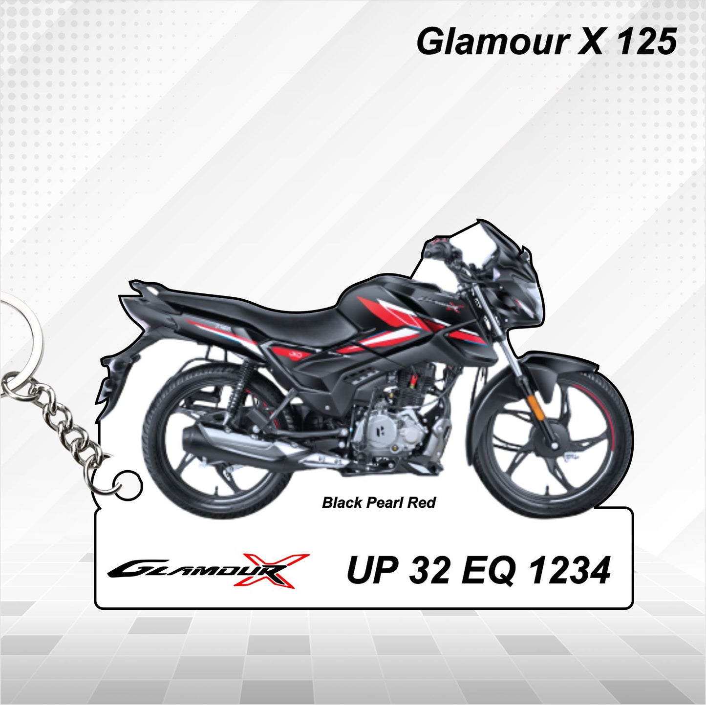 Glamour X 125 - Personalized Hero Keychain - Wood, Acrylic, Metal Printed