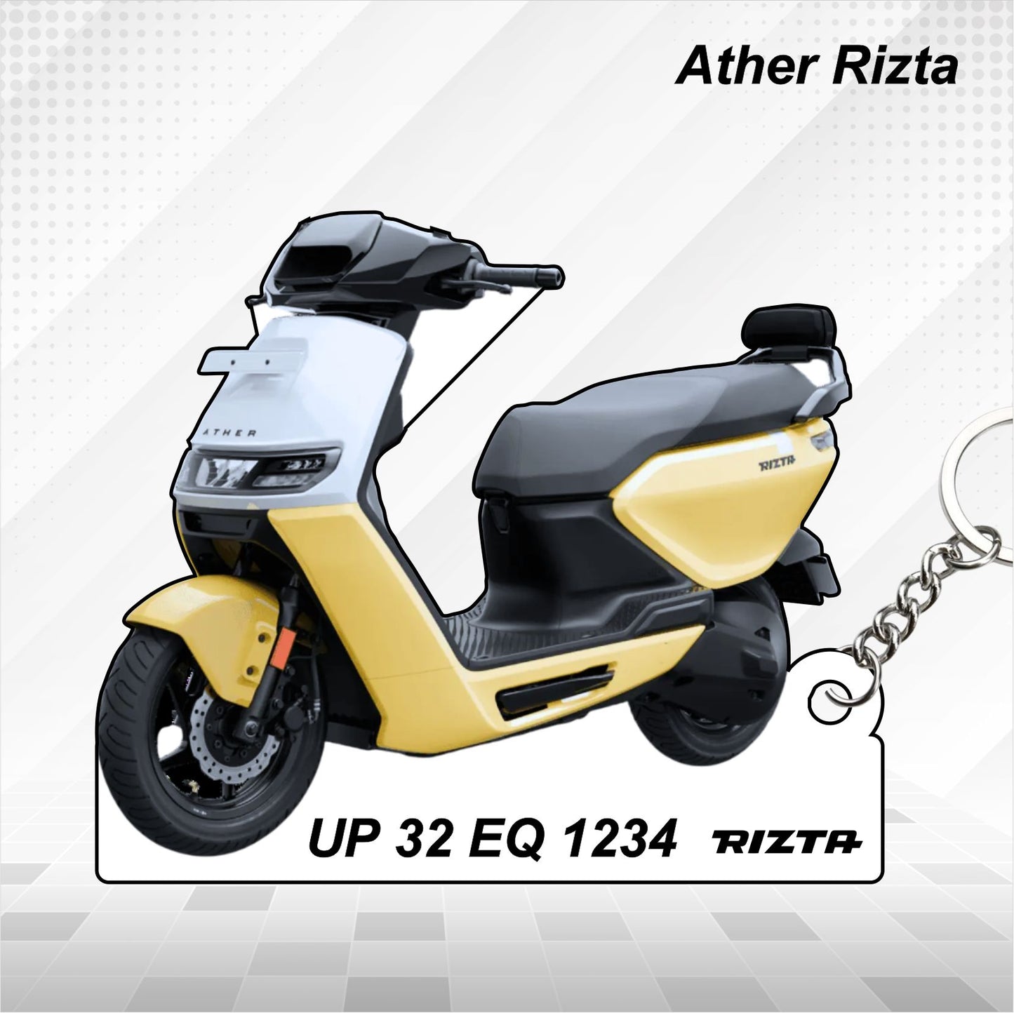 Ather Rizta - Personalized Keychain - Wood, Acrylic, Metal Printed