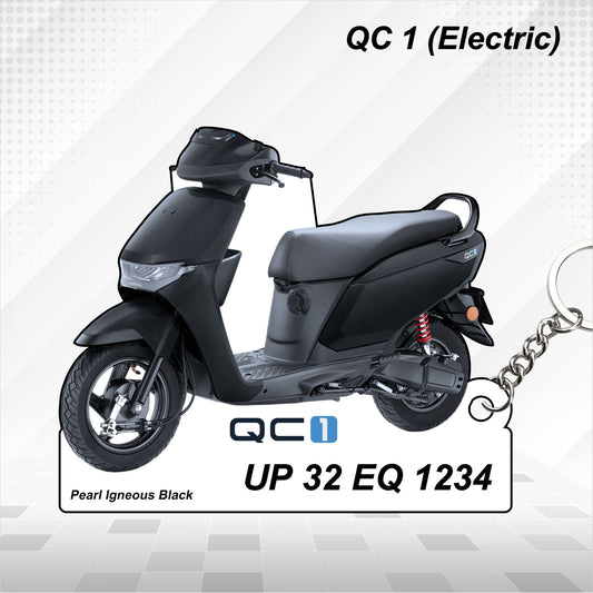 QC 1 (Electric)  - Personalized Honda Keychain - Wood, Acrylic, Metal Printed