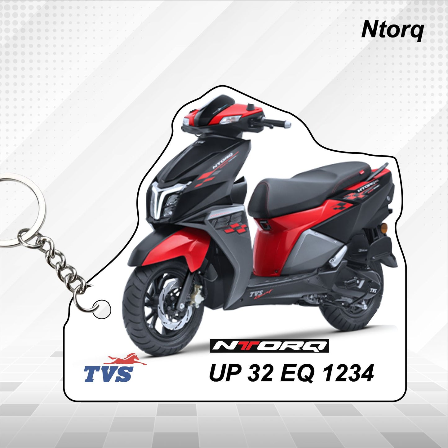 TVS Ntorq 125 - Personalized TVS Keychain - Wood, Acrylic, Metal Printed