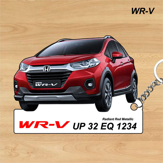 WR-V - Personalized Honda Car Keychain - Wood, Acrylic, Metal Printed