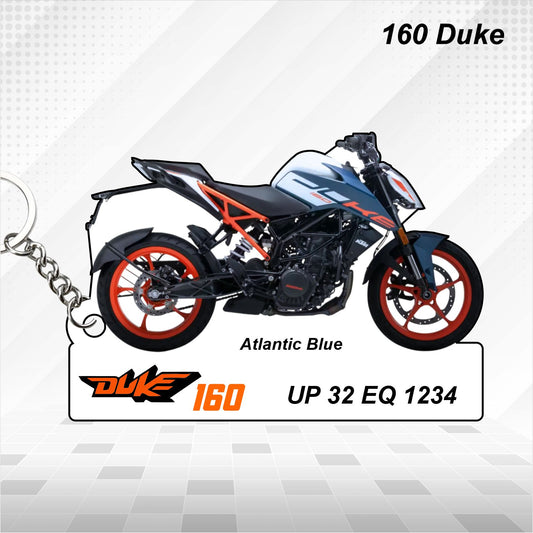 160 Duke - Personalized KTM Keychain - Wood, Acrylic, Metal Printed