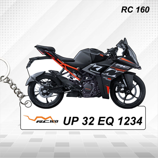 RC 160 - Personalized KTM Keychain - Wood, Acrylic, Metal Printed