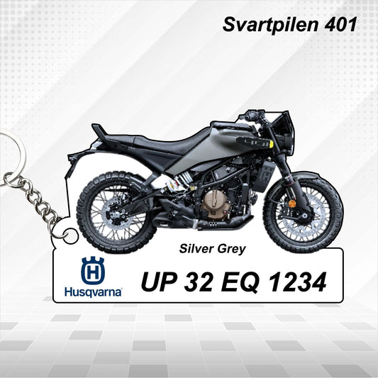 Svartpilen 401 - Personalized Husqvarna Keychain - Wood, Acrylic, Metal Printed