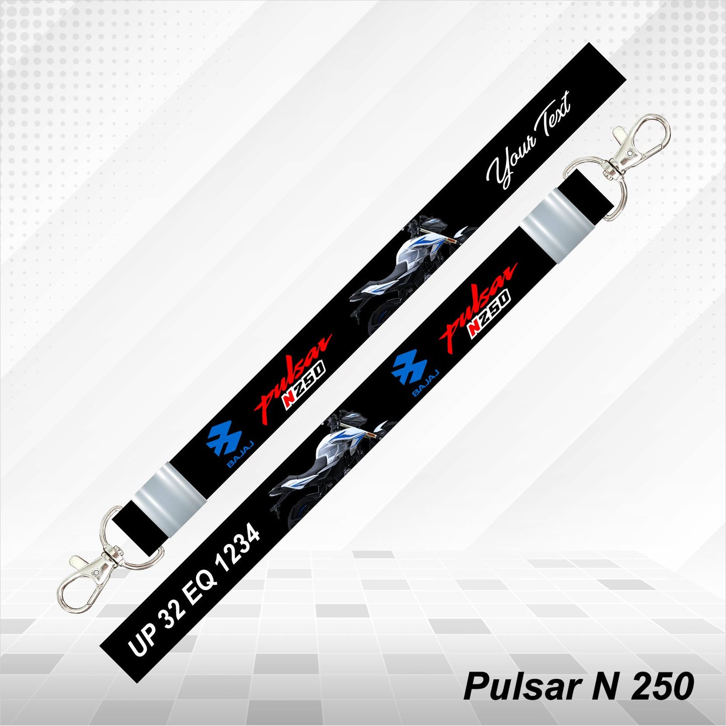 Pulsar N 250 - Personalized Printed Lanyard keychain Holder Multicolored (20mm)