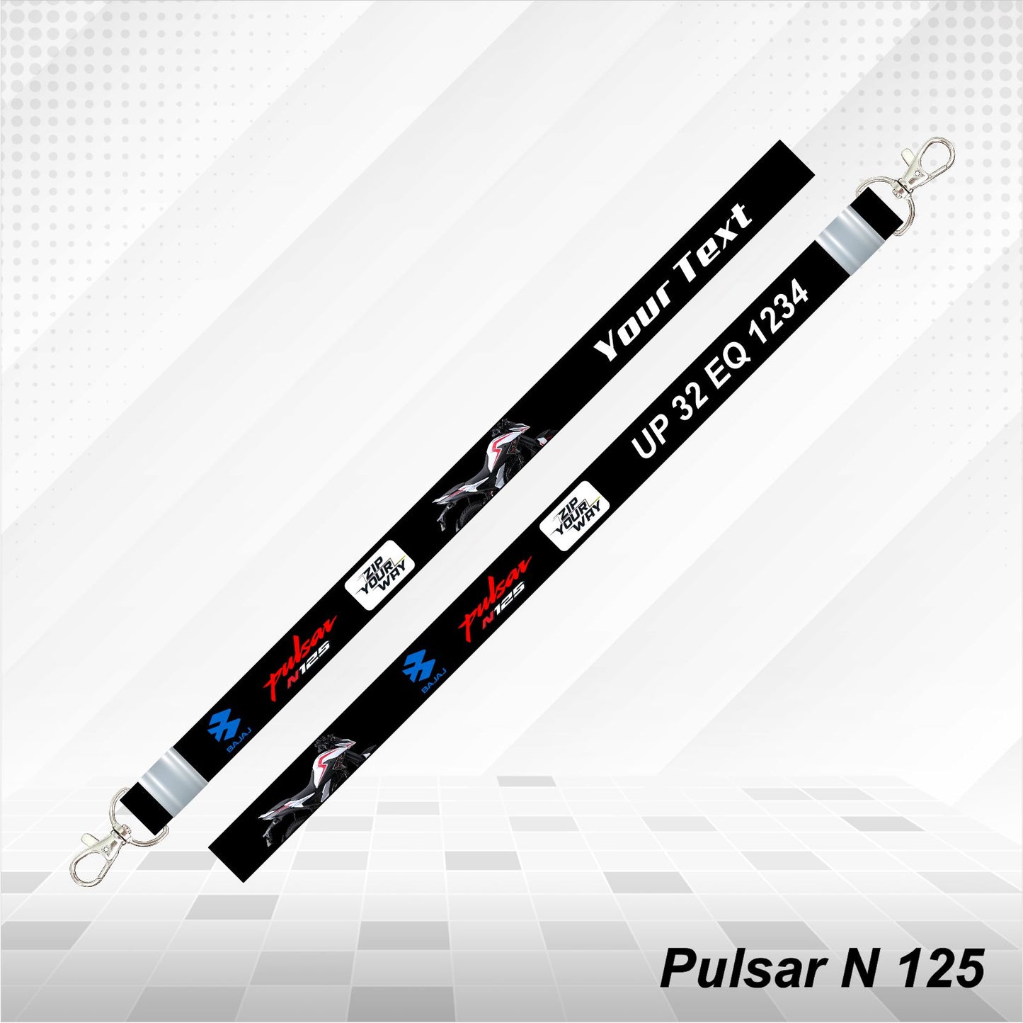 Pulsar N 125 - Personalized Printed Lanyard keychain Holder Multicolored (20mm)