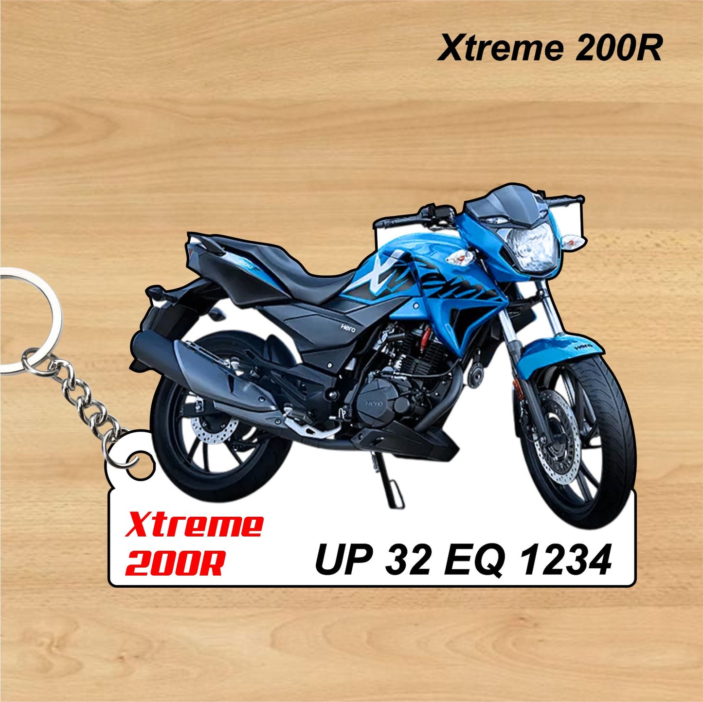 Xtreme 200R - Personalized Hero Keychain - Wood, Acrylic, Metal Printed