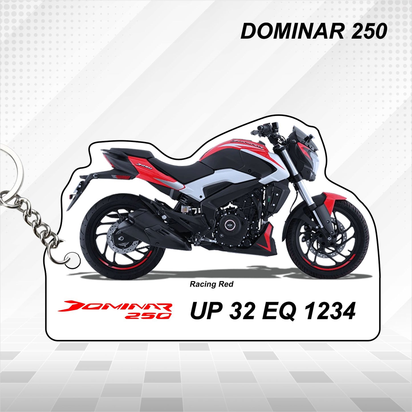 Dominar 250 - Personalized Bajaj Keychain - Wood, Acrylic, Metal Printed