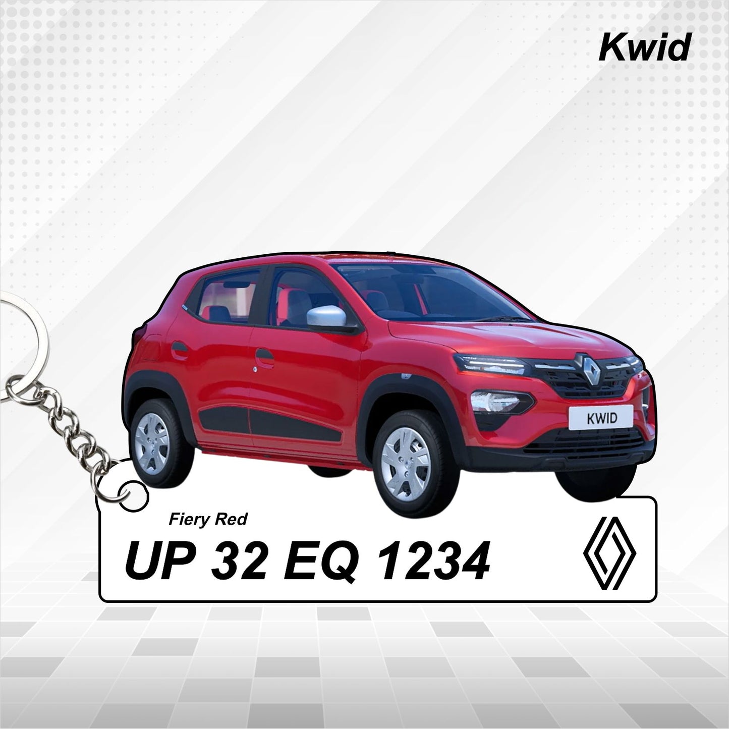 Kwid - Personalized Renault Car Keychain - Wood, Acrylic, Metal Printed