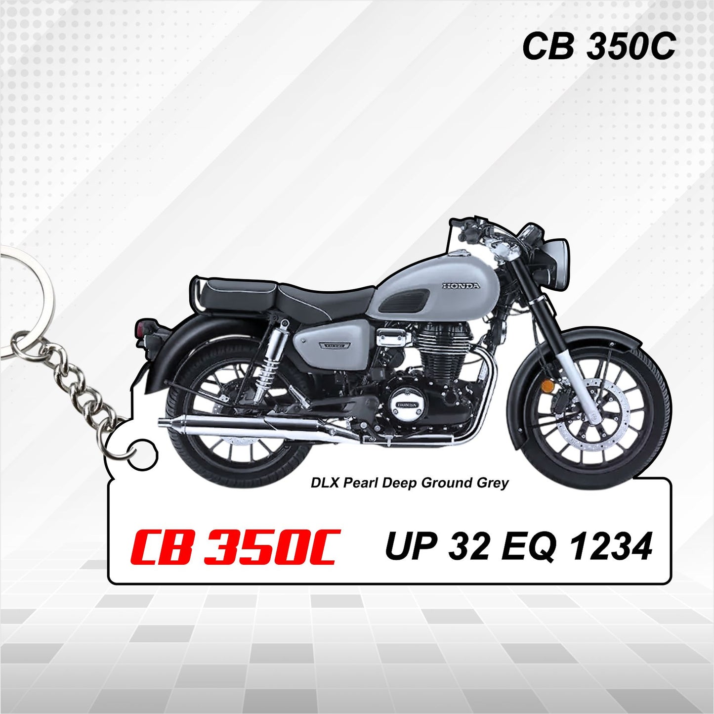 CB 350C - Personalized Honda Keychain - Wood, Acrylic, Metal Printed
